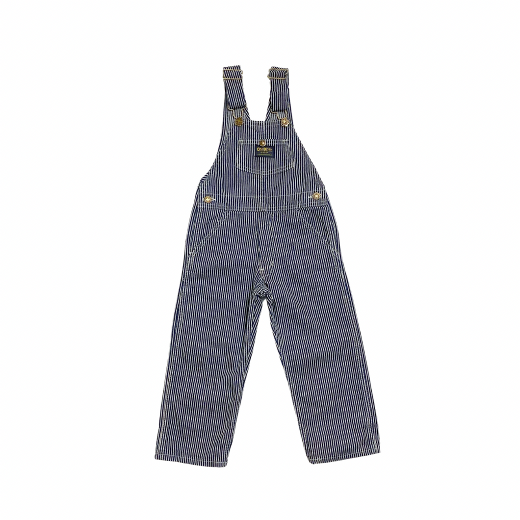 Vintage OshKosh Railroad Stripe Overalls 4T