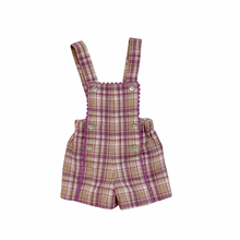 Load image into Gallery viewer, Wooly Plaid Shortalls 3T
