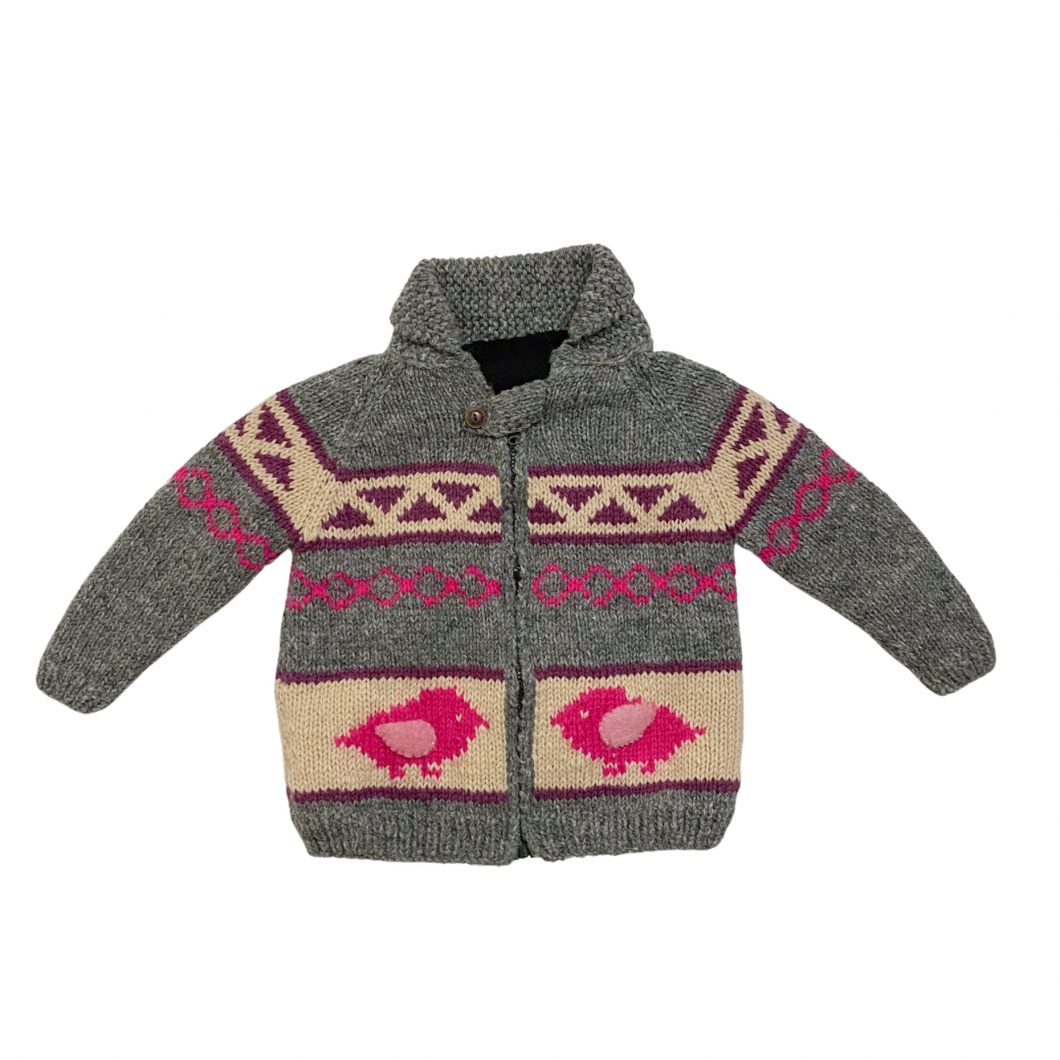 Fully Lined Wool Cardigan Sweater 4-6Y