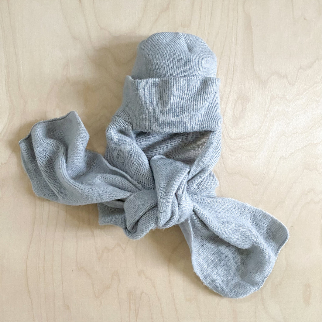 Light Gray Hooded Scarf 2/4T