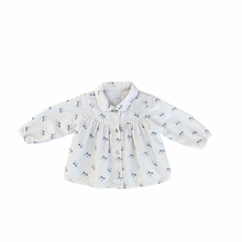 Load image into Gallery viewer, Fine Wale Floral shirt 9M
