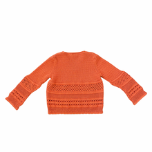 Load image into Gallery viewer, Vintage Orange Crochet Top 4T

