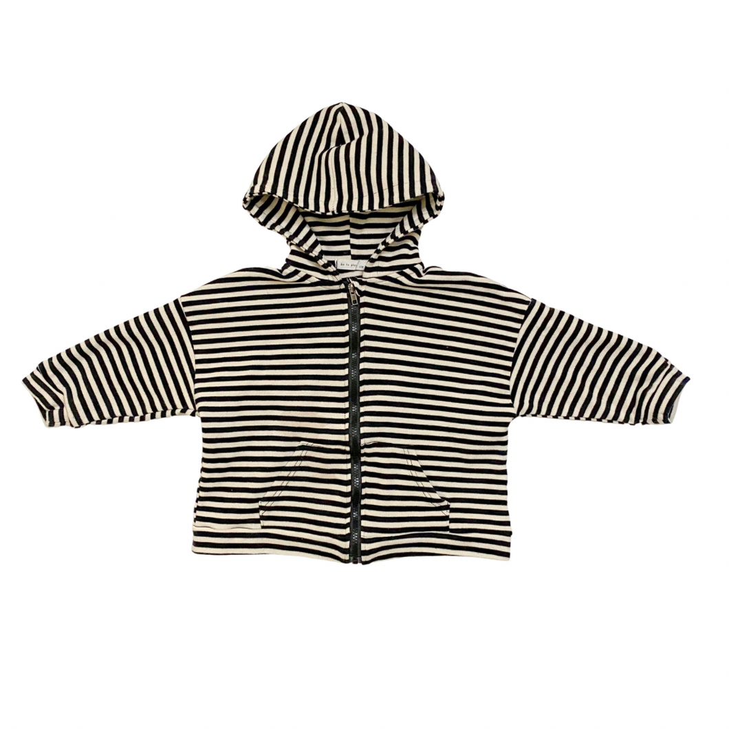 Boxy Striped Knit Hoodie 5/6Y