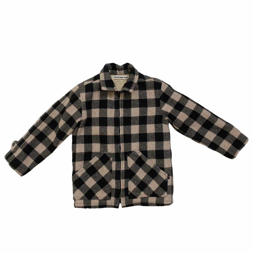 Wool Buffalo Check Coat 6/8Y