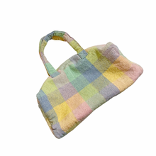 Load image into Gallery viewer, Nubby Pastel Check Overnight Bag
