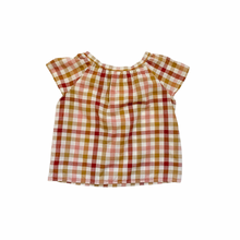 Load image into Gallery viewer, Bonpoint Lys Caramel Check Blouse 8Y
