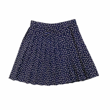 Load image into Gallery viewer, Vintage Pleated Navy Floral Skirt 10/12Y

