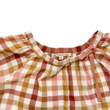 Load image into Gallery viewer, Bonpoint Lys Caramel Check Blouse 8Y
