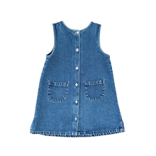 Load image into Gallery viewer, Vintage Bejeweled Denim Dress 4T
