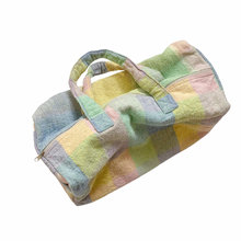 Load image into Gallery viewer, Nubby Pastel Check Overnight Bag
