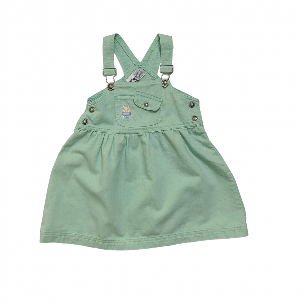 Vintage Seafoam Green Overall Dress 4T