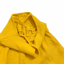 Load image into Gallery viewer, Yellow Crinkle Gauze Romper 8/10Y
