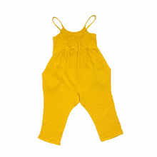 Load image into Gallery viewer, Yellow Crinkle Gauze Romper 8/10Y
