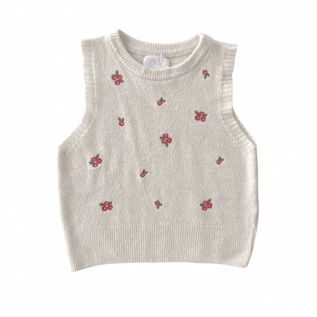 Embroidered Sweater Vest 8/10Y
