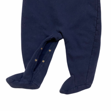 Load image into Gallery viewer, Navy Bear Footed Fleece One Piece 24M
