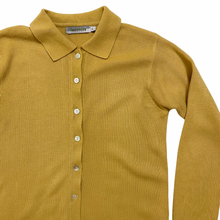 Load image into Gallery viewer, Vintage Camel Ribbed Button Down Shirt
