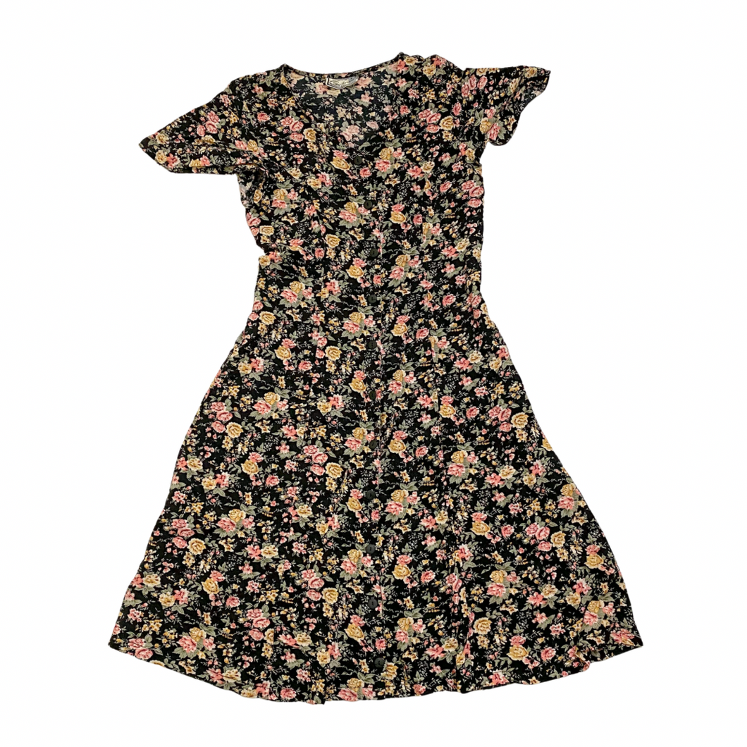 90’s Floral Midi Dress