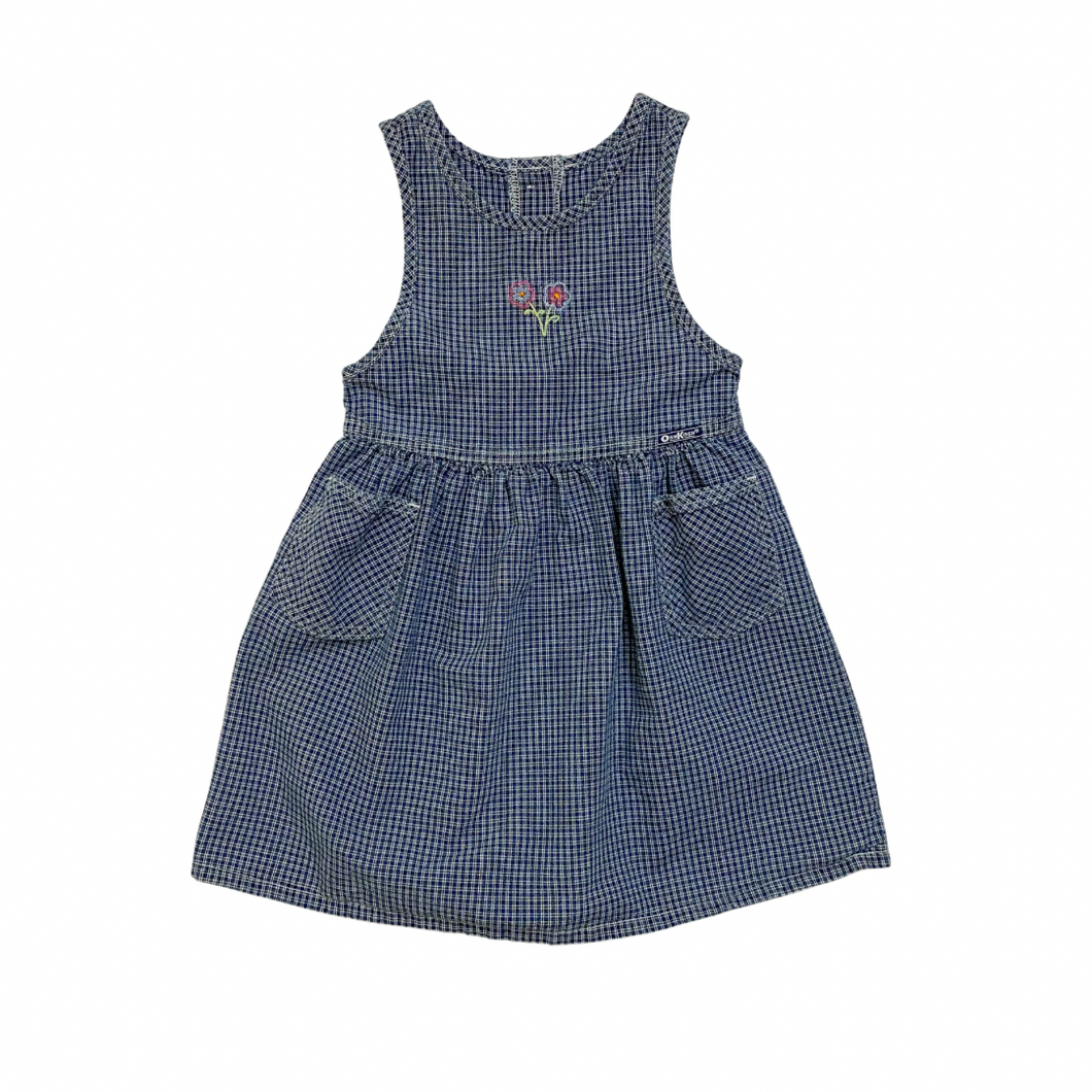 Vintage Check Embroidered Dress 5T