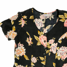 Load image into Gallery viewer, Vintage Short Sleeve Floral Romper
