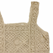 Load image into Gallery viewer, Cream Crochet Cropped Tank
