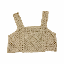 Load image into Gallery viewer, Cream Crochet Cropped Tank
