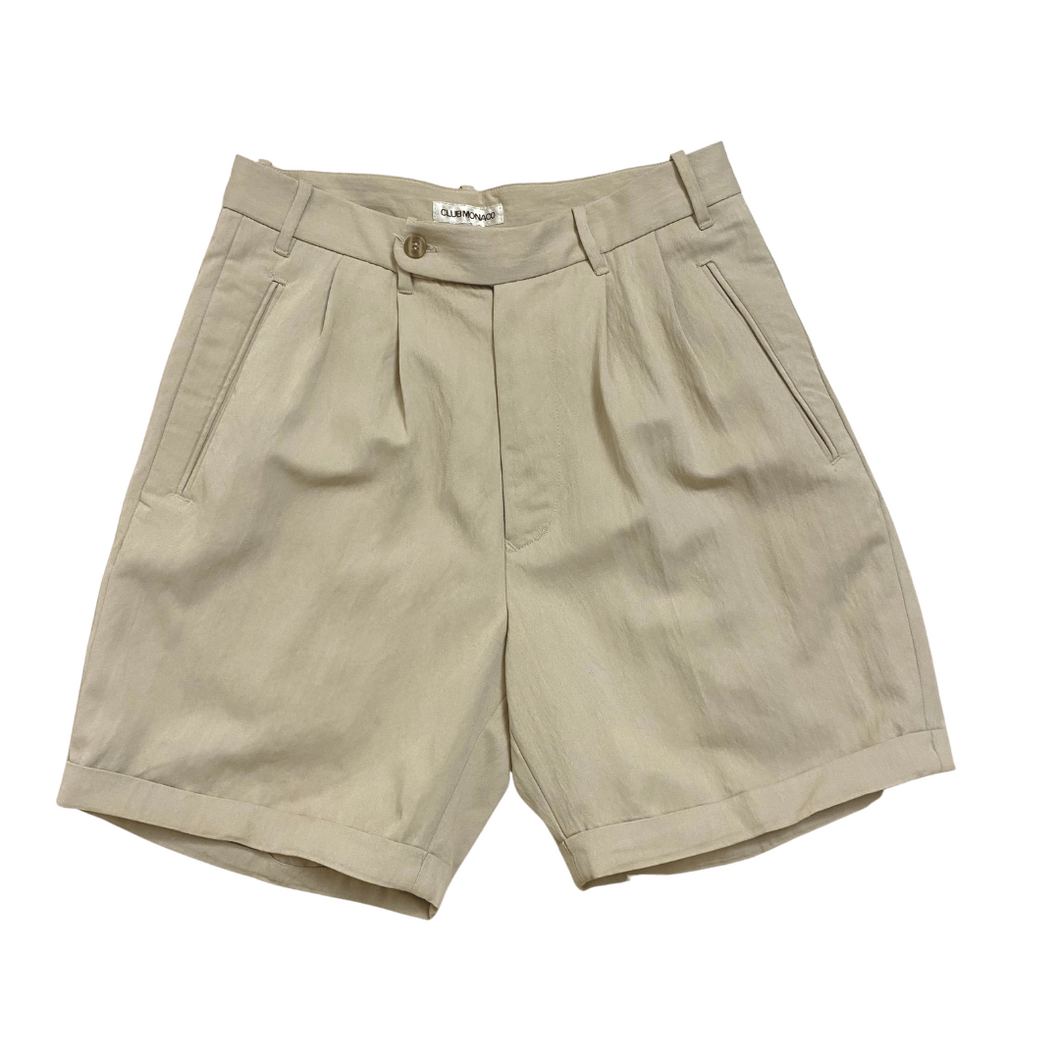 Vintage Pleated Trouser Shorts W29