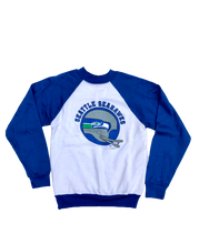 Load image into Gallery viewer, Vintage Seattle Seahawks Raglan Sweatshirt 12/14Y
