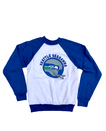 Vintage Seattle Seahawks Raglan Sweatshirt 12/14Y