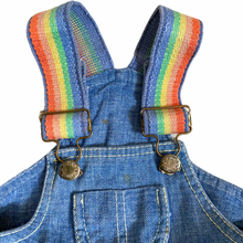 Load image into Gallery viewer, Vintage Rainbow Denim Overalls 12M
