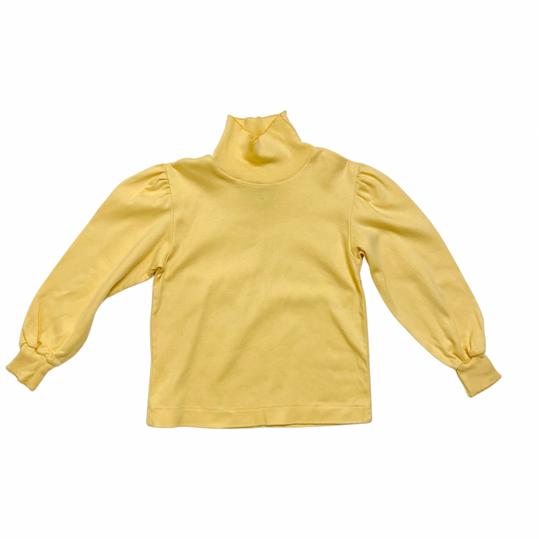 Vintage Yellow Embroidered Turtleneck 3X