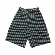 Load image into Gallery viewer, Striped Pleated High Rise Long Shorts W 23.5&quot;
