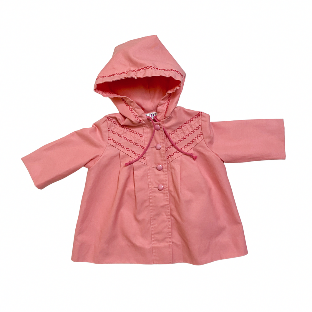Vintage Pink Hooded Jacket 2/3T
