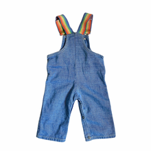 Load image into Gallery viewer, Vintage Rainbow Denim Overalls 12M
