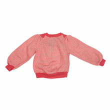 Load image into Gallery viewer, Vintage Grid Check Sweatshirt w Bow 2T
