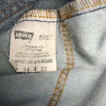 Load image into Gallery viewer, Vintage Straight Leg Levis 505 Waist 33
