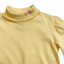 Load image into Gallery viewer, Vintage Yellow Embroidered Turtleneck 3X

