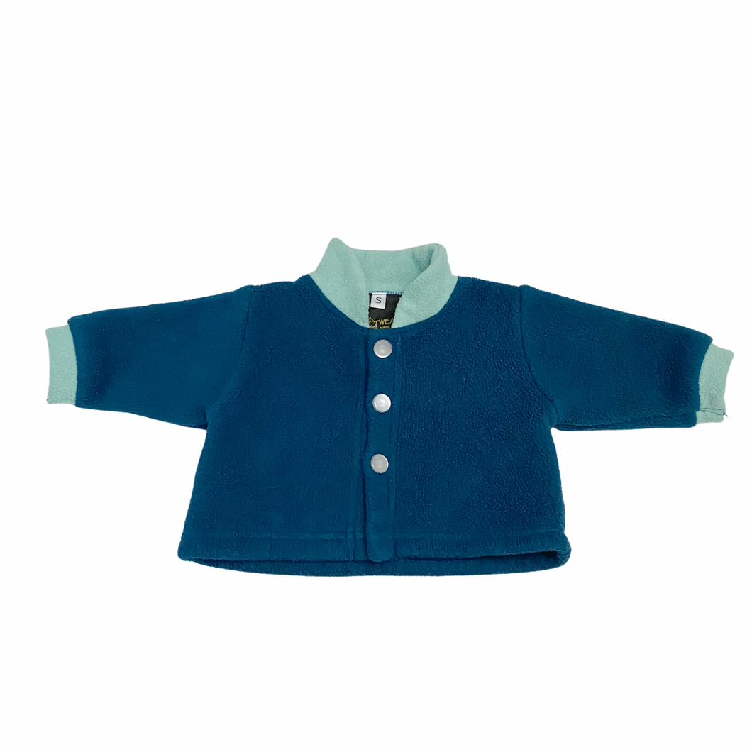 Vintage Colour Block Fleece Cardigan 6/12M